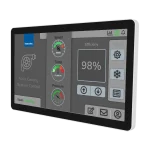 Breites Industrie-Touchpanel mit schwarzen Rahmen