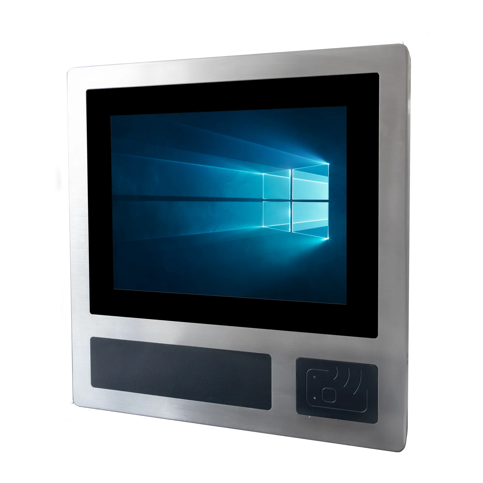 Industrie-PC aus Edelstahl mit Touchscreen und Windows-Betriebssystem